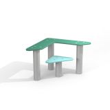 Trójkątna ławka i stolik