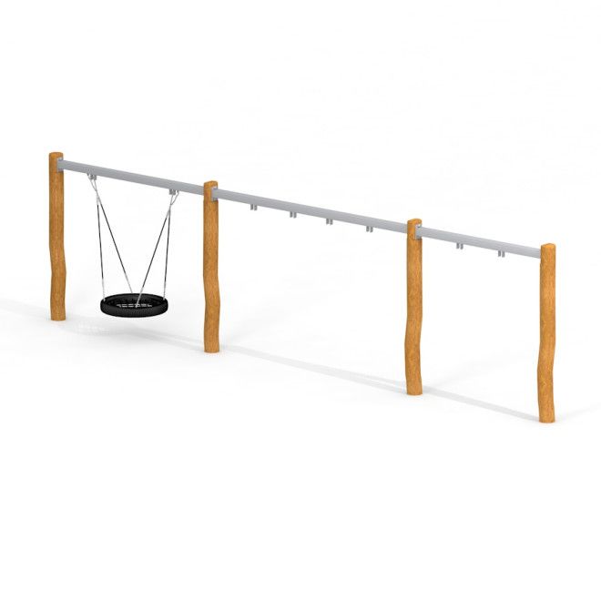 Rama Hustawki Nature BNS (90 cm) z czarnym siedziskiem wiszącym na białym tle.