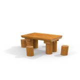 Stół Nature z 4 stołkami