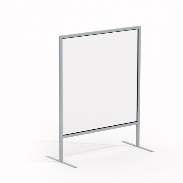 Szklana przesłona ochronna 80x80 cm na metalowej ramie stojącej