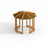 Wooden Shelter w/ Benches