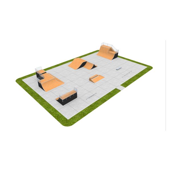 Skate Park 13 - projekt parku skateparkowego z rampami i przeszkodami.