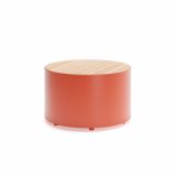 Ławka Valby bez oparcia okrągła wys. 48 cm | stal i drewno