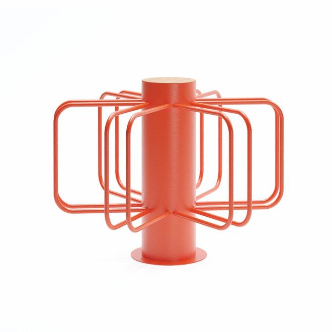 uliczny stojak na rowery pomarańczowy