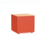 Ławka Valby bez oparcia kwadratowa wys. 48 cm | stal i drewno