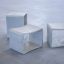 Stolik betonowy InsideOut Concrete w nowoczesnym minimalistycznym designie, trzy betonowe stoliki na